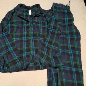Stars Above Pajamas - Blue and Green Plaid